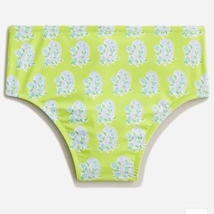 J. Crew Lime Paisley Bikini Bottoms